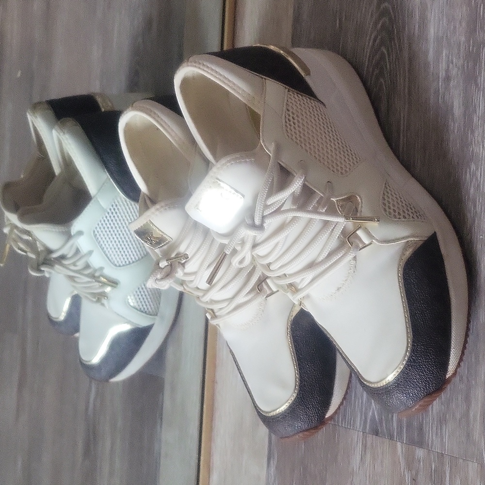 Beige + Brown + Gold Michael Kors Sneakers